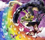  butterfly jojo&#039;s_bizarre_adventure jojo_no_kimyou_na_bouken kujo_jolyne kuujou_jolyne midriff rainbow rainbow_path saitoo_(ruden) 