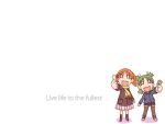    1024x768 :d casual clover closed_eyes thumbs_up wallpaper yotsubato!   