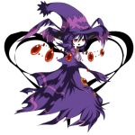  1girl boko_(davuxi2_1) costume darkness hat lowres mismagius moemon pokemon purple purple_hair red red_eyes short_hair simple_background solo violet_eyes white_background witch_hat 