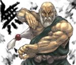  capcom facial_hair fighting_stance gouken kimuchi male muscle scar street_fighter 