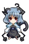 blue_hair chibi highres nazrin red_eyes tail touhou