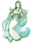  :o bad_id crown dress forehead green_eyes green_hair long_hair richea_spodune solo sudachips tales_of_(series) tales_of_hearts very_long_hair white_background white_dress 