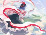 clouds flying frills hat iwamoto_james layered_skirt long_skirt nagae_iku skirt touhou