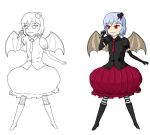  ayakashi_(monkeypanch) microphone remilia_scarlet touhou wings 