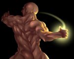  1boy back bald from_behind male_focus muscle nude solo tagme wewi_(1_2) 