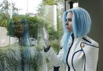  aa_megami-sama blue_hair cosplay facial_mark forehead_mark lind photo window 