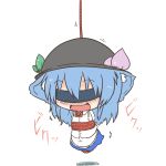  1girl animal_ears bdsm blindfold blush bondage bound cat_ears chibi dekasudachin drooling female food fruit happy hat hinanawi_tenshi kemonomimi_mode leaf masochism open_mouth peach rope saliva shadow solo tied_up touhou 