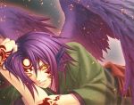  atori_mahiro green_eyes hiiro_no_kakera kazuki_yone purple_hair 