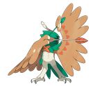  absurdres arrow bow_(weapon) brown_feathers decidueye green_feathers highres official_art pokemon pokemon_(game) pokemon_sm weapon 