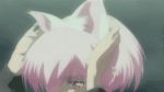  1girl animal_ears animated animated_gif artemis artemis_(tsukuyomi) cat_ears lowres nekomimi_mode_(tsukuyomi) phase pink_eyes pink_hair rub solo tsukuyomi_moonphase 