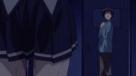  1boy 1girl animated animated_gif caught da_capo da_capo_ii dark dripping sakurai_yoshiyuki school_uniform screencap shirakawa_nanaka skirt staring wet wet_clothes 