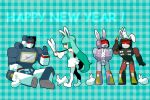  10s 1girl 2011 animal_ears crossover english frenzy hatsune_miku new_year rabbit rabbit_ears rkp rumble soundwave transformers vocaloid 