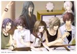  atori_mahiro green_eyes hiiro_no_kakera inukai_shinji kasuga_tamaki kazuki_yone komura_yuuichi kutani_ryou onizaki_takuma oomi_suguru purple_hair 