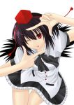  black_hair female hat red_eyes shameimaru_aya tokin_hat touhou wink 