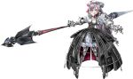  1041_(toshikazu) 1girl ashlotte_maedel drill_hair gothic_lolita lolita_fashion polearm robot silver_hair solo soul_calibur soulcalibur soulcalibur_iv spear weapon yellow_eyes 