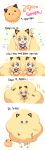  1girl 4koma :3 animal_ears big_hair blush blush_stickers bow chibi comb comic fungus_(vocaloid) hair_brush hairdressing highres kkuem korean mascot open_mouth seeu star star-shaped_pupils symbol-shaped_pupils translated vocaloid 