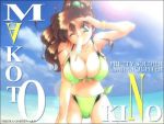  90s bikini bishoujo_senshi_sailor_moon breasts cleavage jpeg_artifacts kantori kino_makoto needle_garden sailor_jupiter swimsuit 