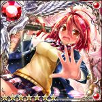  .hack// .hack//g.u. 1girl ahoge angel blush cherry_blossoms contemporary embarrassed gem guilty_dragon kanipanda open_mouth petals plaid plaid_skirt red_eyes redhead school_uniform short_hair skirt solo star sweater_vest wings yowkow_(.hack//) 