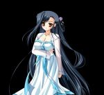  1girl blue_hair brown_hair dress kan&#039;u katagiri_hinata koihime_musou long_hair solo very_long_hair 