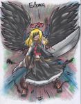  blonde_hair ex-rumia female project rumia sword the_embodiment_of_scarlet_devil touhou weapon wings youkai 