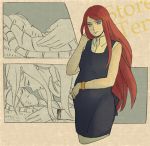  age_difference baby basket green_eyes lowres mare_(artist) mother_and_son naruto naruto_shippuuden pregnant redhead sleeping uzumaki_kushina uzumaki_naruto 