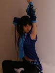  1girl armpits arms_behind_back arms_up cosplay lowres photo solo utau yokune_ruko yokune_ruko_(cosplay) 