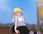  1boy 1girl 3d 3d_custom_girl bad_end bad_id blonde_hair cannibalism female red_eyes rumia the_embodiment_of_scarlet_devil touhou youkai 