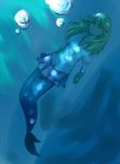  1girl female full_body maka_albarn mermaid monster_girl skirt solo soul_eater soumaka_(artist) underwater 