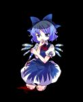  1girl amo blood blue_eyes blue_hair cirno empty_eyes solo the_embodiment_of_scarlet_devil touhou 
