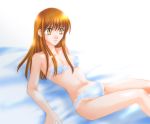  00s 1girl bed bikini bra female konjiki_no_gash!! lingerie lying oumi_megumi solo swimsuit underwear 