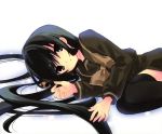  1girl absurdres alastor_(shakugan_no_shana) highres itou_noiji jewelry long_hair lying pendant school_uniform shakugan_no_shana shana thigh-highs zettai_ryouiki 