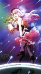  1girl absurdres dress female highres legs macross macross_frontier microphone music scan sheryl_nome singing solo thigh-highs 