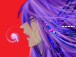  1boy bad_id blue_eyes headphones kamui_gakupo long_hair male_focus open_mouth profile purple_hair solo unibouzu uya vocaloid wallpaper 