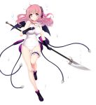  blush bodysuit long_hair pink_hair spear warrior 