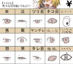 1girl 20th_century_boys chart compound_eyes eyes how_to masha tareme translated translation_request tsurime yandere 