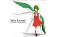  female green_hair kazami_yuuka parasol red_eyes seihou skirt skirt_set touhou umbrella wings youkai 