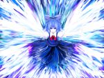  1girl angry blue blue_hair bow cirno female hair_bow rasha solo tears the_embodiment_of_scarlet_devil touhou 