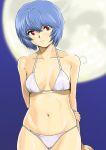  ayanami_rei bikini blue_hair highres hips moon neon_genesis_evangelion red_eyes short_hair shu-z swimsuit wide_hips 