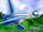  00s flying latios nintendo no_humans pokemon pokemon_(creature) solo 