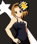  1girl :o brown_eyes brown_hair camisole don&#039;t_say_&quot;lazy&quot; dress flower frills hair_flower hair_ornament hairband headband k-on! miracle short_hair solo tainaka_ritsu tomboy 