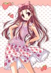  brown_eyes brown_hair hairband heart idolmaster long_hair minase_iori ribbon skirt solo yukiwo 