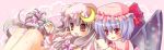  hat kino_konomi multiple_girls patchouli_knowledge remilia_scarlet touhou wings 