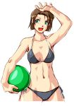 ball beachball bikini brown_hair green_eyes short_hair swimsuit tsujimoto_natsumi you&#039;re_under_arrest you're_under_arrest 