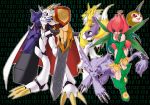  claws digimon digimon_tamers gazimon lillymon monster monster_girl omegamon renamon ruuen_rouga ryuuen_ookami_kiba sword tsunomon weapon yin_yang 