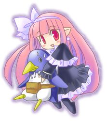  chibi demon_girl disgaea dress karina lowres mage_(disgaea) makai_senki_disgaea makai_senki_disgaea_2 makai_senki_disgaea_3 nippon_ichi pink_eyes pink_hair pointy_ears prinny 