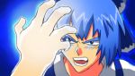  blue_hair cirno domon_kasshu foreshortening g_gundam gundam hands lowres parody shining_finger the_embodiment_of_scarlet_devil touhou 