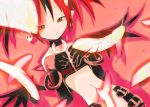  1girl bat_wings bracelet collar demon demon_girl disgaea earrings elbow_gloves etna feathers female flat_chest gloves harada_takehito jewelry makai_senki_disgaea miniskirt necklace pointy_ears red_eyes redhead skirt smile solo tail twintails wallpaper wings 