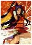  1girl absurdres black_hair highres japanese_clothes katana red_eyes redjuice solo sword weapon 