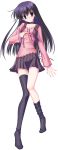  1girl absurdres full_body highres long_image shihou_matsuri sola solo tall_image thigh-highs transparent_background vector_trace 