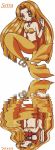  00s animated animated_gif bracelet jewelry long_hair mermaid mermaid_melody_pichi_pichi_pitch monster_girl orange_eyes orange_hair reflection seira_(mermaid_melody_pichi_pichi_pitch) shell shell_bikini simple_background 